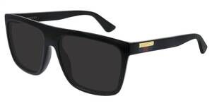 NEW GUCCI men's injection squared sunglasses in black/grey